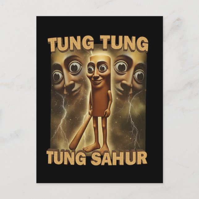 Cartão Postal Funny Viral-Style Cartoon | Meme Aesthetic Art (Frente)