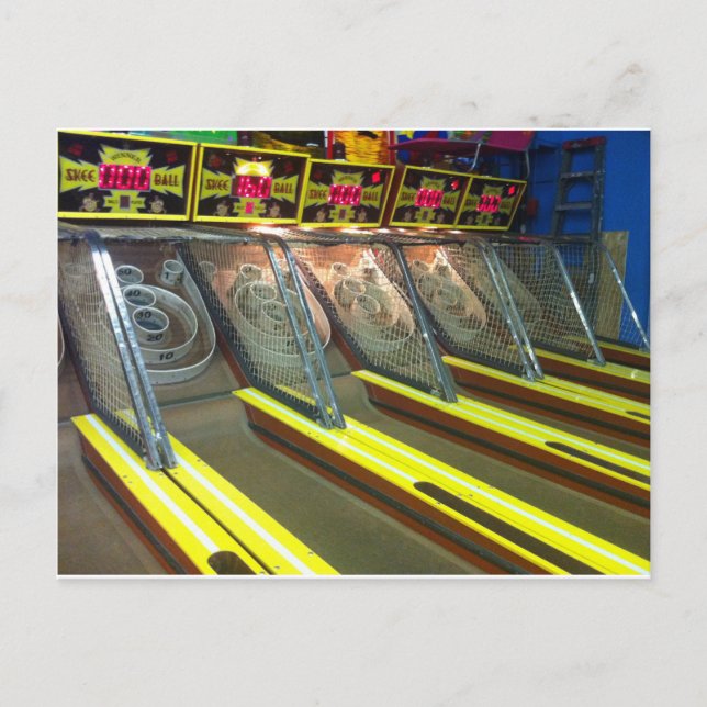 Cartão Postal Funtown Pier Seaside Skee Ball (Frente)
