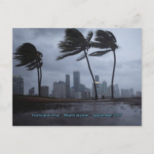 Cartão Postal Furacão Irma Miami skyline