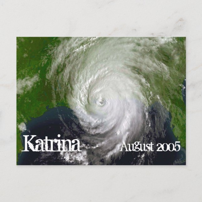 Cartão Postal Furacão Katrina, Imagem por Satélite, agosto de 20 (Frente)