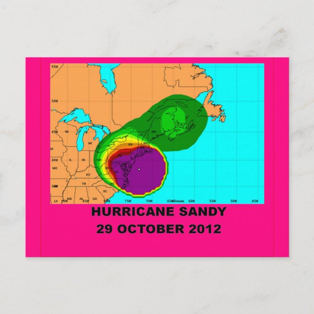 Cartão Postal Furacão Sandy 29 de outubro de 2012 (Frente)