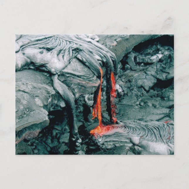 Cartão Postal Fúria de Lava da Natureza (Frente)