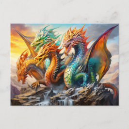 Cartão Postal Furia Quadrupla – Dragão Chinês com Airbrush Multi