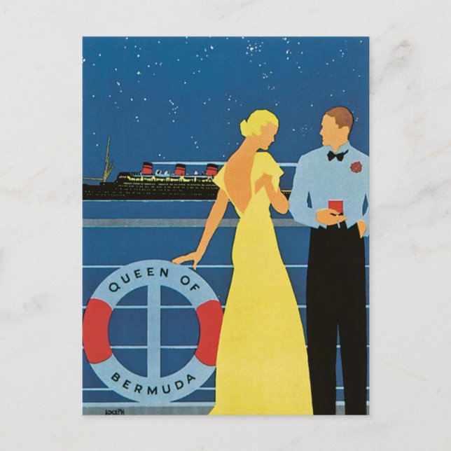Cartão Postal Furness ~ Rainha das Bermudas (Frente)