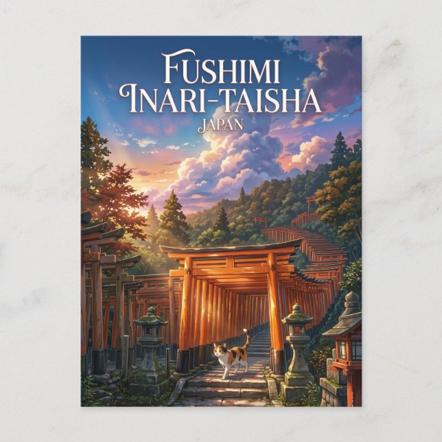 Cartão Postal Fushimi Inari Taisha Japão (Frente)