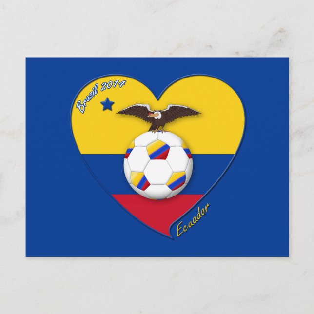 Cartão Postal Fútbol de EQUADOR. Futebol da seleção equatoriana (Frente)