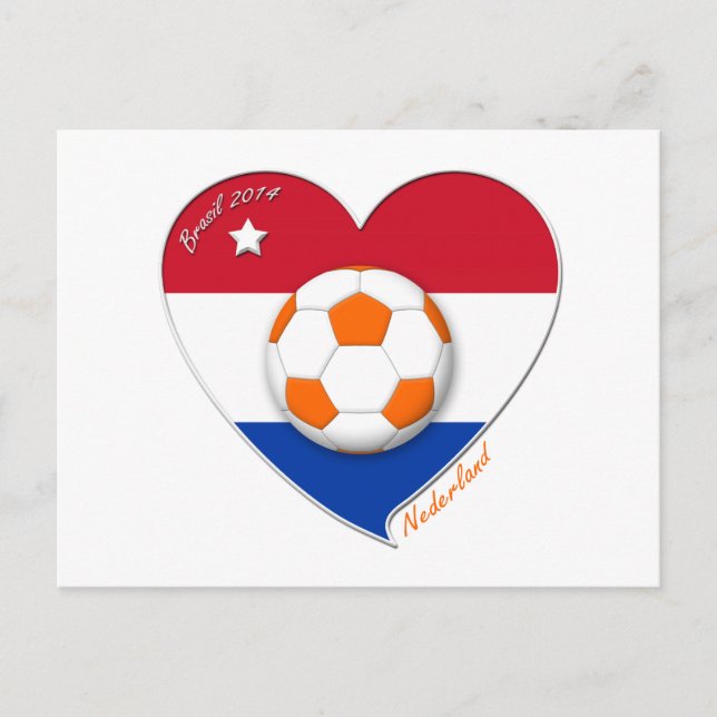 Cartão Postal Fútbol Netherlands. NEDERLAND soccer national team (Frente)