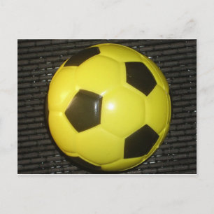 Cartão Postal Futebol amarelo e preto.