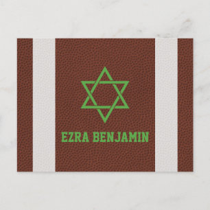 Cartão Postal Futebol Americano Bar Mitzvah Agradecimento