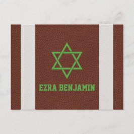 Cartão Postal Futebol Americano Bar Mitzvah Obrigado