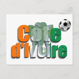 Cartão Postal Futebol da Costa do Marfim Les Éléphants present