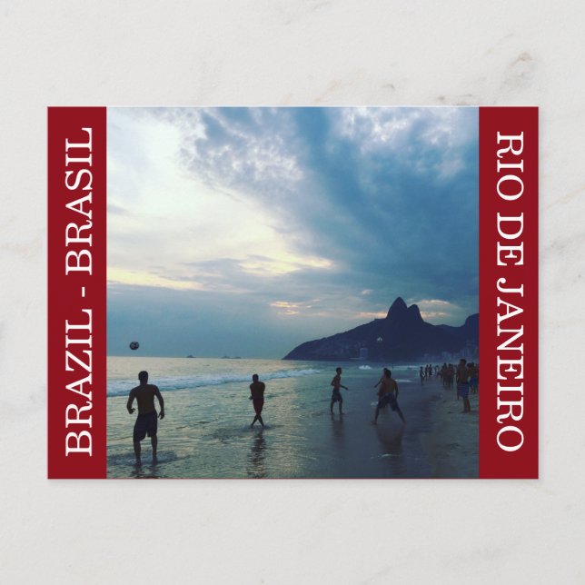 Cartão Postal futebol de areia brasil (Frente)