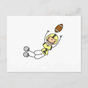 Cartão Postal Futebol de Boneco Amarelo
