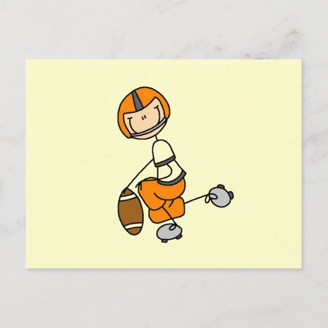 Cartão Postal Futebol de Boneco Laranja (Frente)