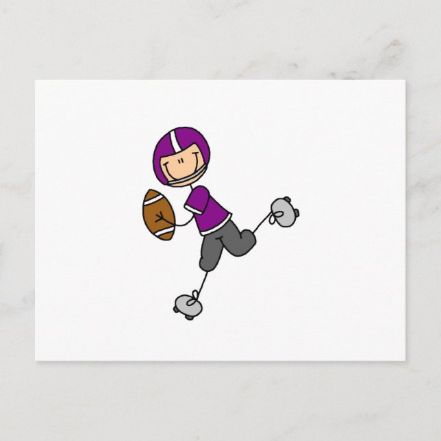 Cartão Postal Futebol de Boneco Roxo (Frente)
