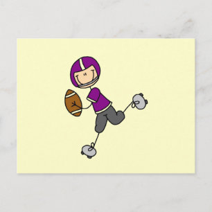 Cartão Postal Futebol de Boneco Roxo