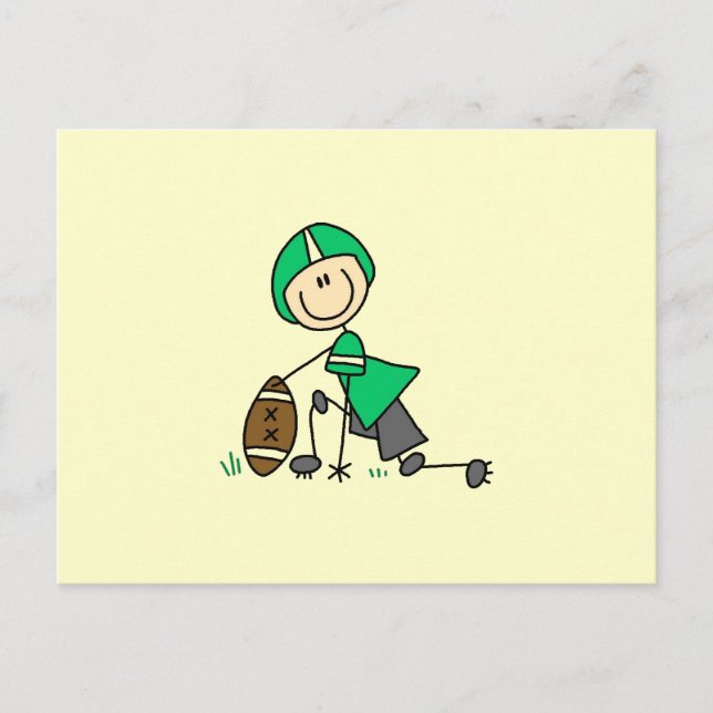Cartão Postal Futebol de Boneco Verde (Frente)