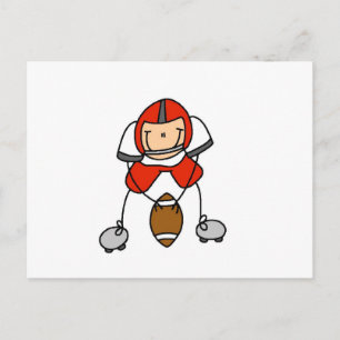 Cartão Postal Futebol de Boneco Vermelho