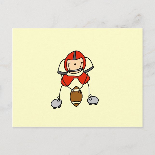 Cartão Postal Futebol de Boneco Vermelho (Frente)
