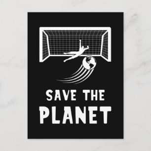 Cartão Postal Futebol de futebol Dia da Terra Salvar o planeta