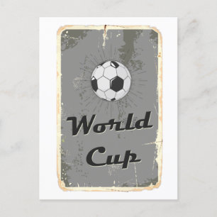 Cartão Postal Futebol do Campeonato do Mundo de Vintage Style Po