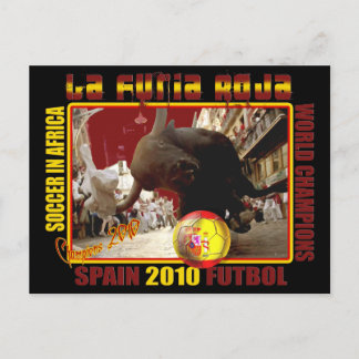 Cartão Postal Futebol do futebol de Bull do espanhol de Furia