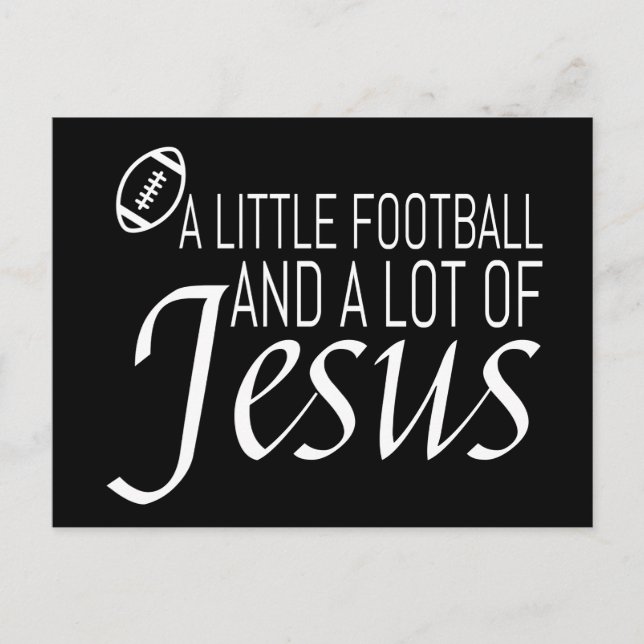 Cartão Postal Futebol e Jesus (Frente)