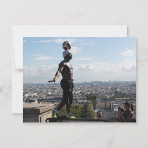 Cartão Postal Futebol Freestyler em Montmartre, Paris