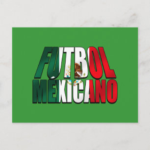 Cartão Postal Futebol Mexicano - O futebol amante o logotipo da