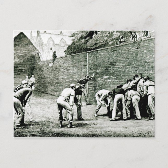Cartão Postal Futebol no Muro de Eton (Frente)