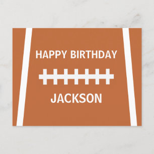 Cartão Postal Futebol Personalizado Bola Esportes Feliz Aniversá