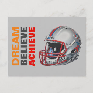 Cartão Postal Futebol Sonho Motivacional Acredite e Alcance