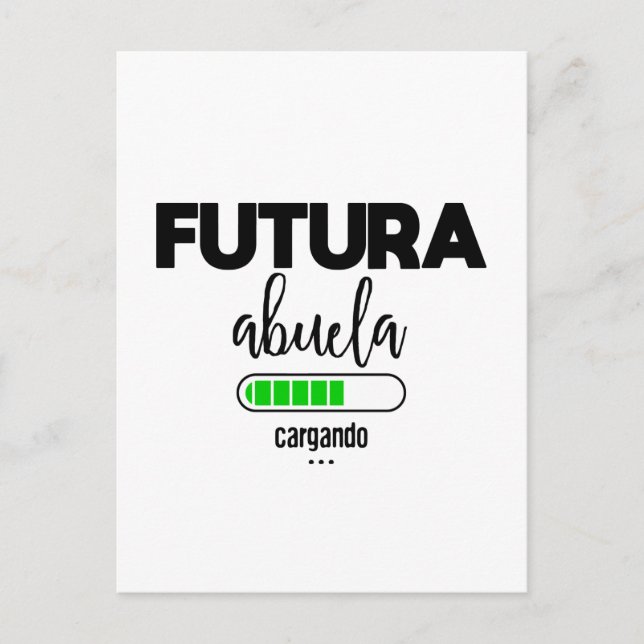 Cartão Postal Futura abuela cargando (Frente)