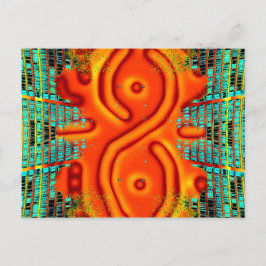 Cartão Postal Futurismo Urbano Extreme Design Laranja