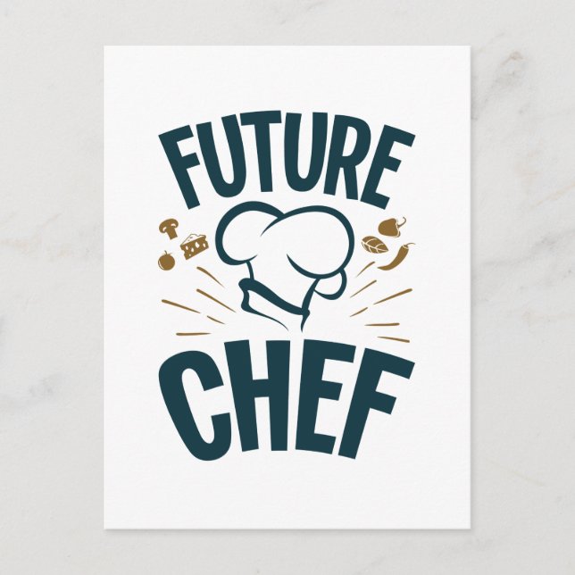 Cartão Postal Futuro Colégio de Cozinhar de Chef (Frente)