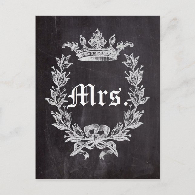 Cartão Postal Futuro da noiva da lua de mel Sra. (Frente)