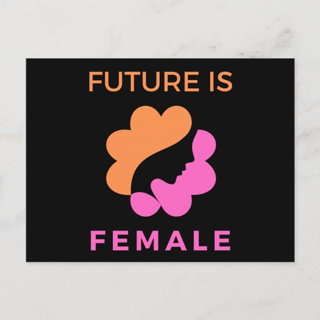 Cartão Postal Futuro é Feminino Feminista (Frente)