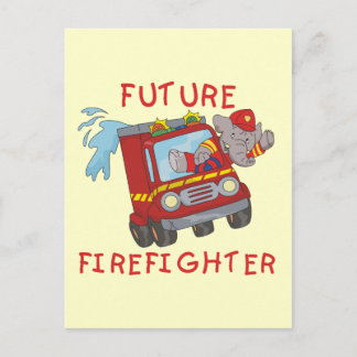 Cartão Postal Futuros Camisetas e presentes de bombeiros elefant