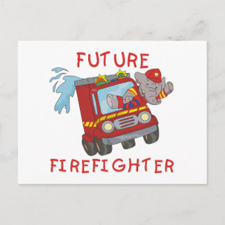 Cartão Postal Futuros Camisetas e presentes de bombeiros elefant