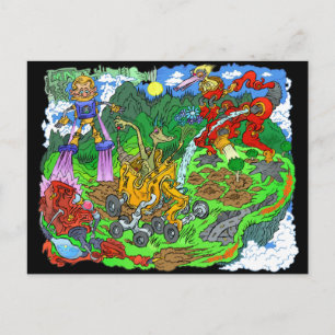 Cartão Postal Futuros plantadores de árvores.