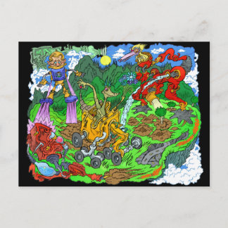 Cartão Postal Futuros plantadores de árvores.