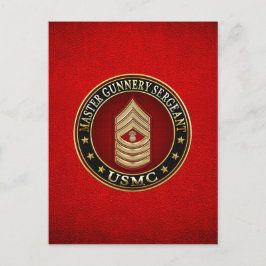 Cartão Postal Fuzileiros americanos: Sargento-mor (USMC MGySgt)