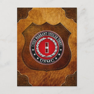 Cartão Postal Fuzileiros dos EUA: Mandado Chefe Três (USMC CWO-3