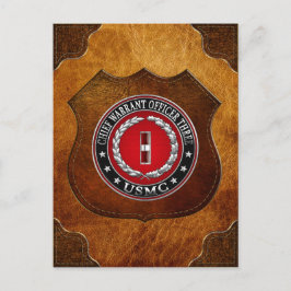 Cartão Postal Fuzileiros dos EUA: Mandado Chefe Três (USMC CWO-3