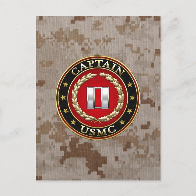 Cartão Postal Fuzileiros navais dos EUA: Capitão (Captura USMC)  (Frente)