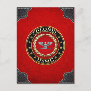 Cartão Postal Fuzileiros Navais dos EUA: Coronel (USMC Col) [3D]