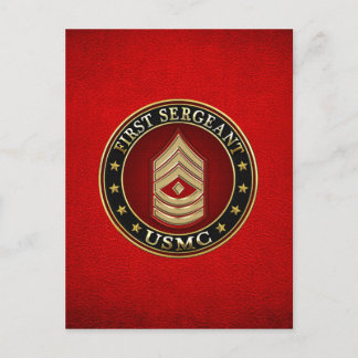 Cartão Postal Fuzileiros navais dos EUA: Primeiro Sargento (USMC