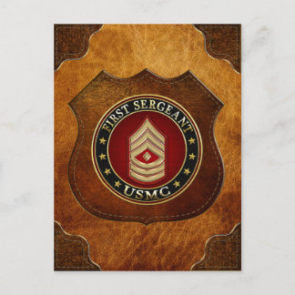 Cartão Postal Fuzileiros navais dos EUA: Primeiro Sargento (USMC