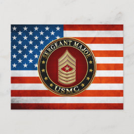 Cartão Postal Fuzileiros navais dos EUA: Sargento Major (USMC Sg