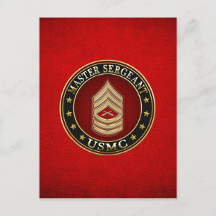 Cartão Postal Fuzileiros navais dos EUA: Sargento-Mestre (USMC M